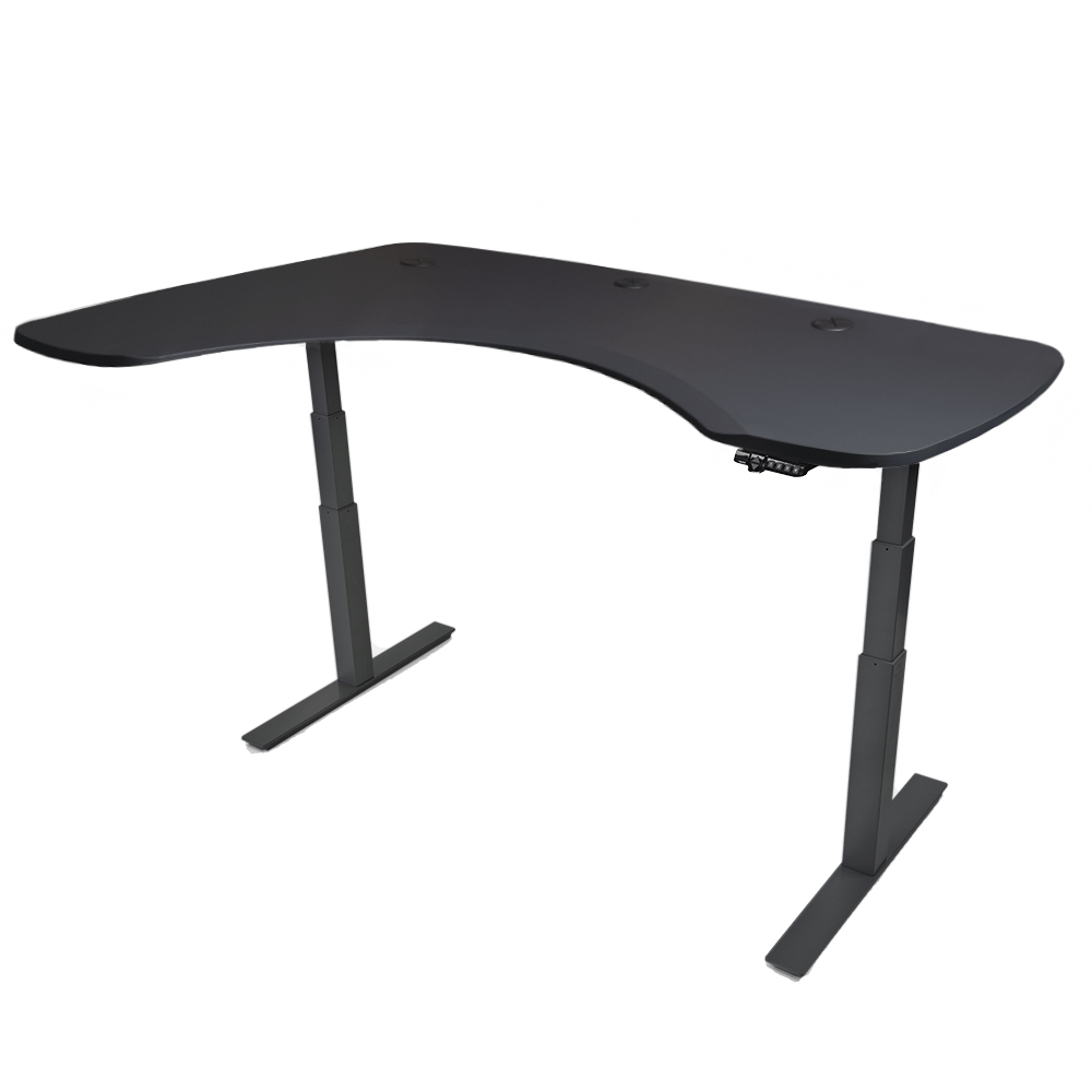 Mojo Executive Non Epicor Mojo Executive: L-Shape Corner Matte Lux Black / Black Base / Left Side 72x46