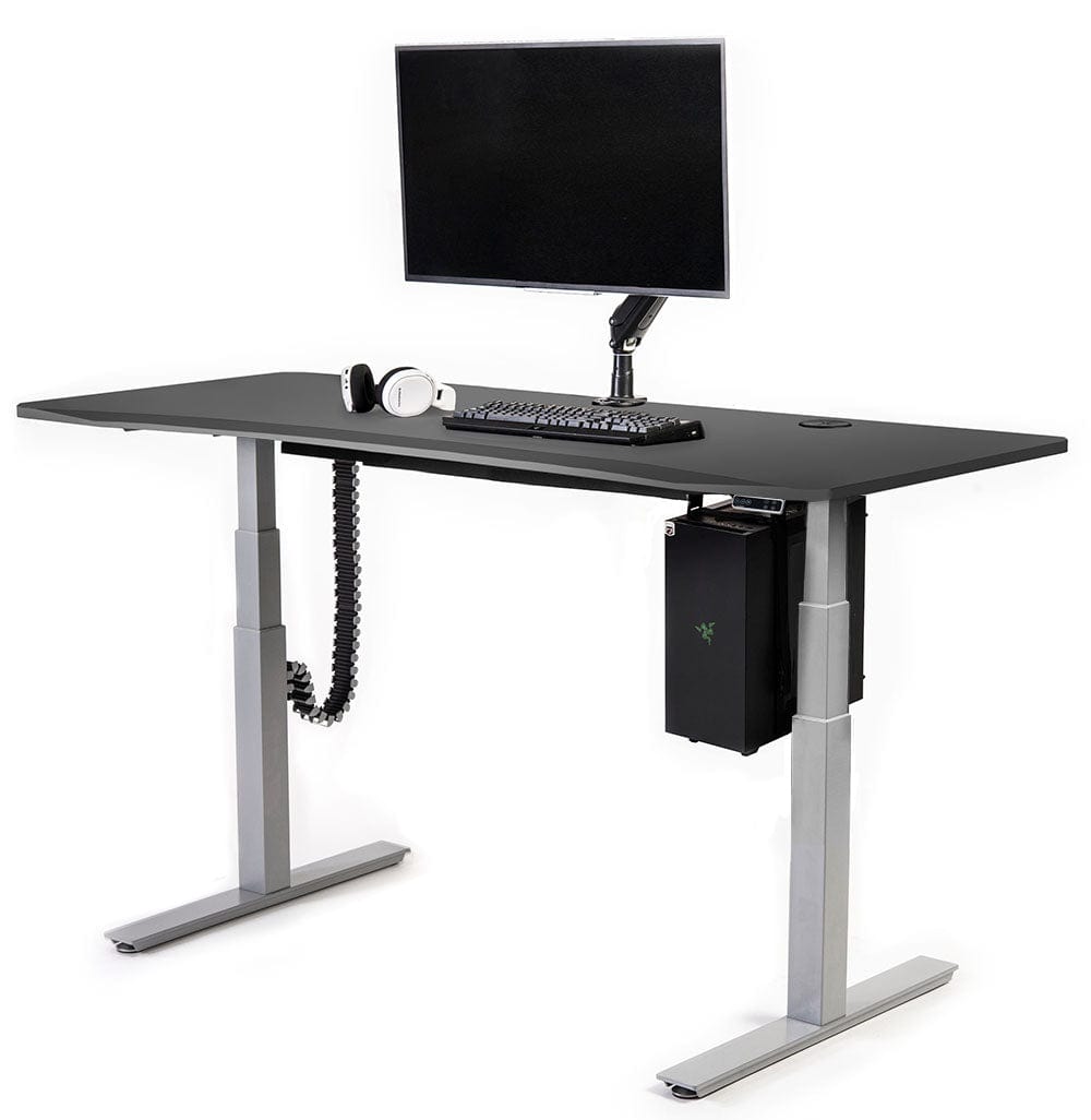 Mojo Gamer Pro Bundle: Standing Gaming Desk + 5 Accessories Non Epicor Gaming Desk Matte Lux Charcoal / 69.5x28.75 / Gray Base
