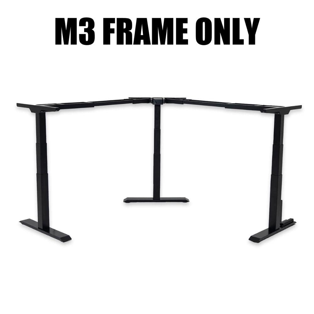 L-Shaped Standing Desk 3-Leg Frame Only