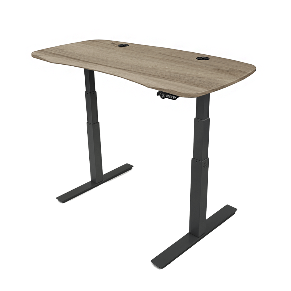 MojoDesk Organic Curve (CF) Non Epicor Mojo Organic Curve American Oak / Black Base / 54x30