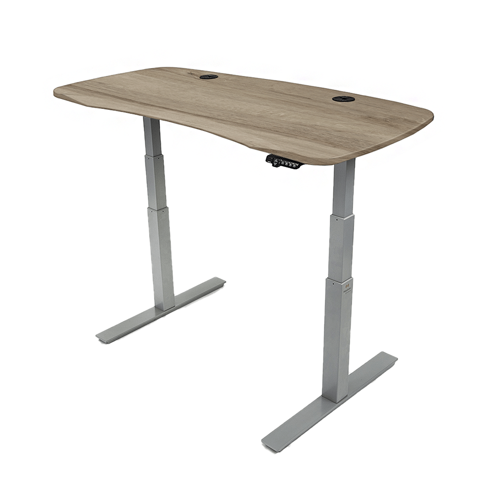 MojoDesk Organic Curve (CF) Non Epicor Mojo Organic Curve American Oak / Gray Base / 54x30