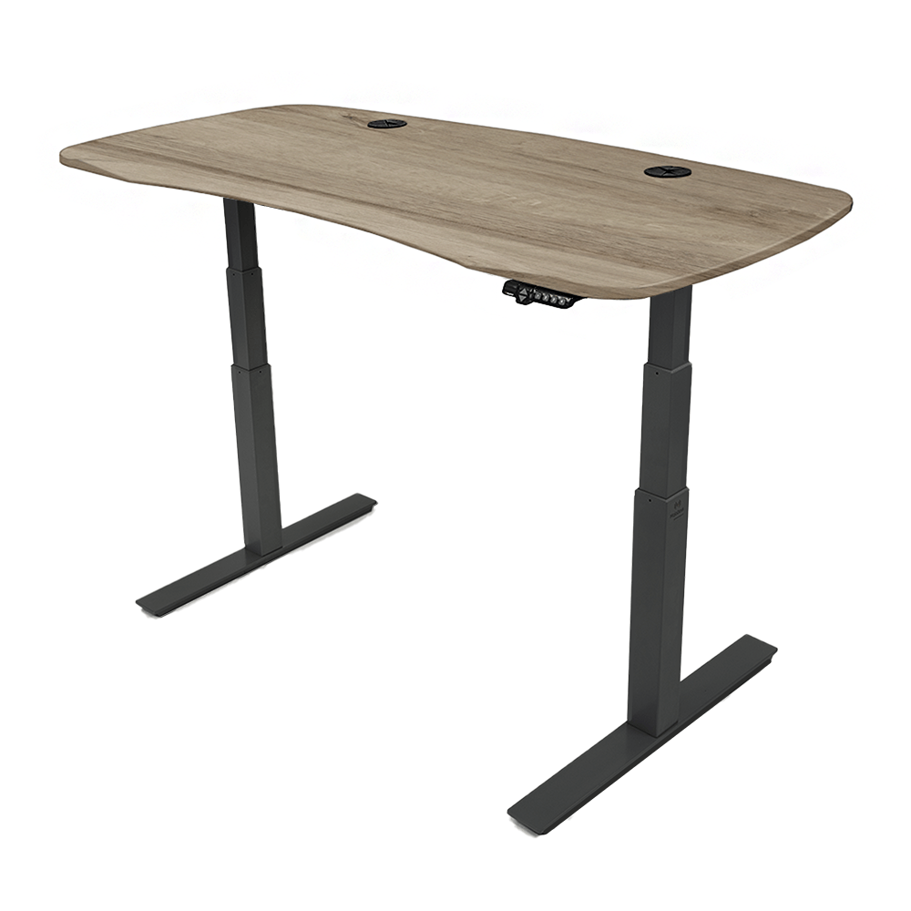 MojoDesk Organic Curve (CF) Non Epicor Mojo Organic Curve American Oak / Black Base / 66x30