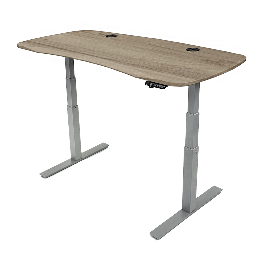 MojoDesk Organic Curve (CF) Non Epicor Mojo Organic Curve American Oak / Gray Base / 66x30