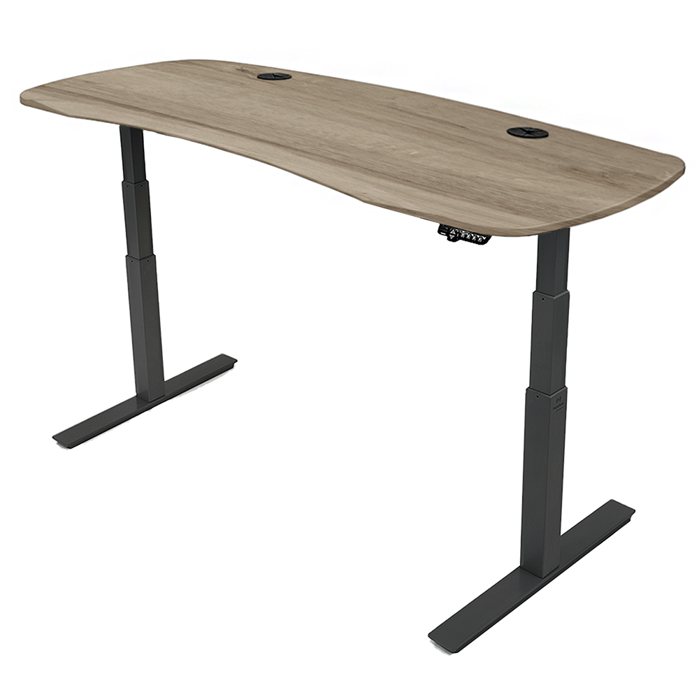 MojoDesk Organic Curve (CF) Non Epicor Mojo Organic Curve American Oak / Black Base / 78x30