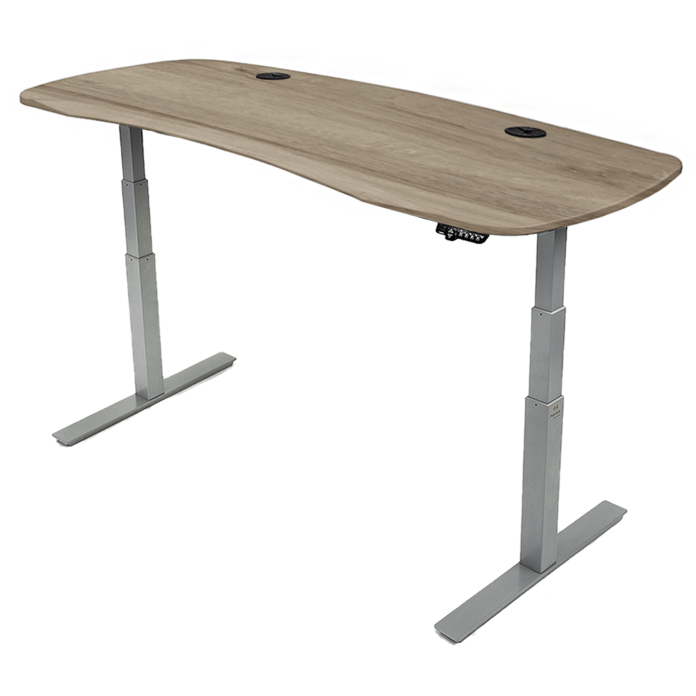MojoDesk Organic Curve (CF) Non Epicor Mojo Organic Curve American Oak / Gray Base / 78x30