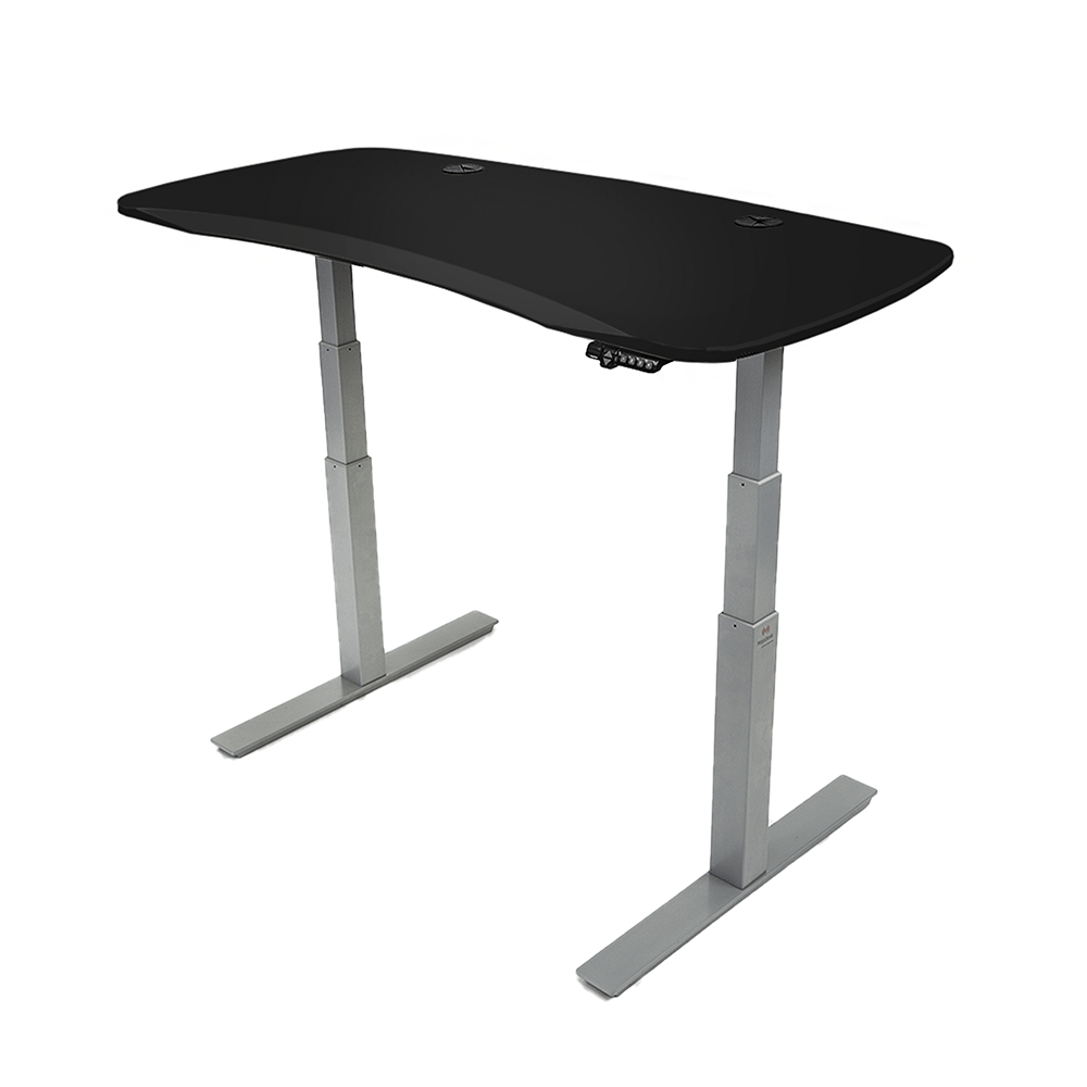 MojoDesk Organic Curve (CF) Non Epicor Mojo Organic Curve Matte Lux Black / Gray Base / 54x30