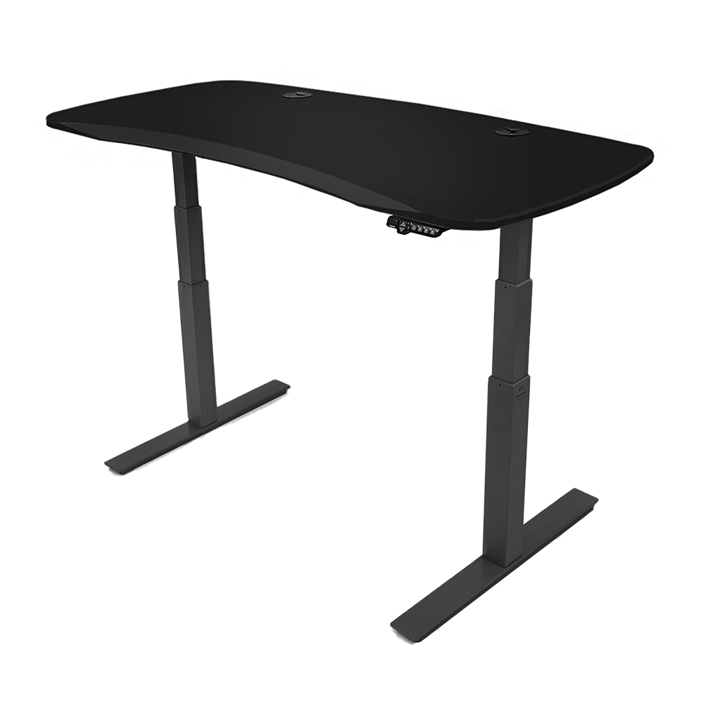 MojoDesk Organic Curve (CF) Non Epicor Mojo Organic Curve Matte Lux Black / Black Base / 66x30