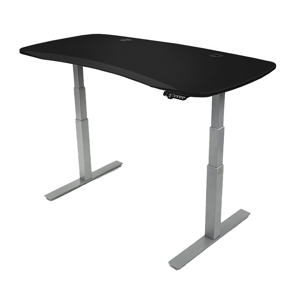 MojoDesk Organic Curve (CF) Non Epicor Mojo Organic Curve Matte Lux Black / Gray Base / 66x30