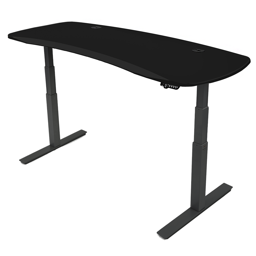 MojoDesk Organic Curve (CF) Non Epicor Mojo Organic Curve Matte Lux Black / Black Base / 78x30
