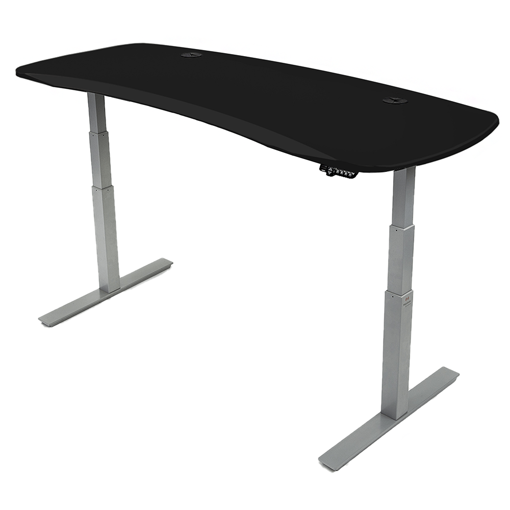 MojoDesk Organic Curve (CF) Non Epicor Mojo Organic Curve Matte Lux Black / Gray Base / 78x30