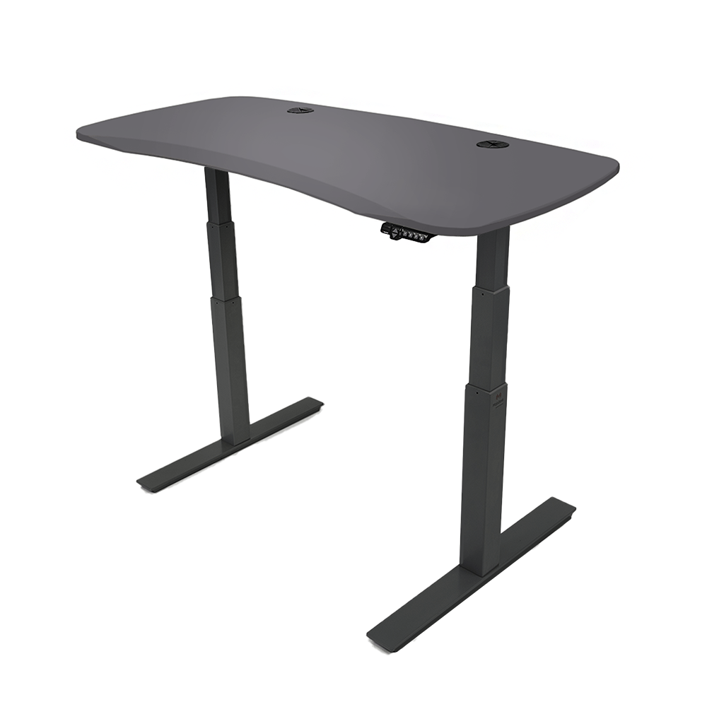 MojoDesk Organic Curve (CF) Non Epicor Mojo Organic Curve Matte Lux Charcoal / Black Base / 54x30