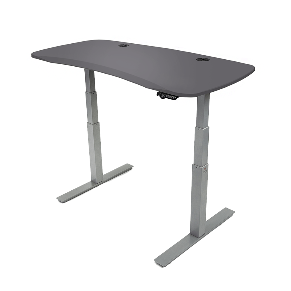 MojoDesk Organic Curve (CF) Non Epicor Mojo Organic Curve Matte Lux Charcoal / Gray Base / 54x30