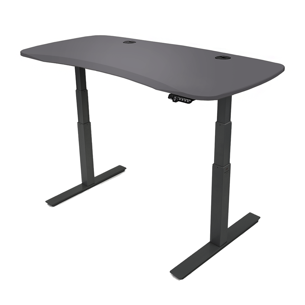 MojoDesk Organic Curve (CF) Non Epicor Mojo Organic Curve Matte Lux Charcoal / Black Base / 66x30