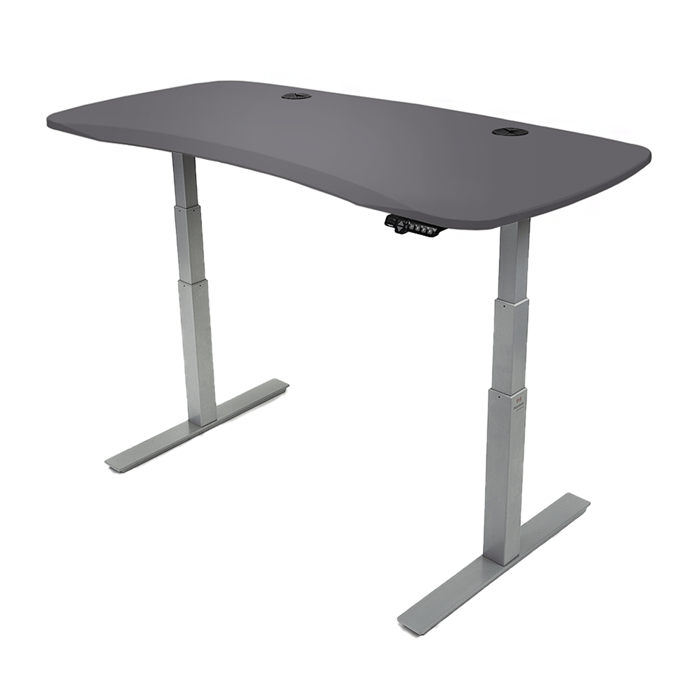 MojoDesk Organic Curve (CF) Non Epicor Mojo Organic Curve Matte Lux Charcoal / Gray Base / 66x30