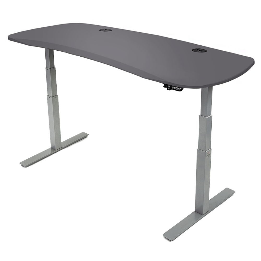 MojoDesk Organic Curve (CF) Non Epicor Mojo Organic Curve Matte Lux Charcoal / Gray Base / 78x30