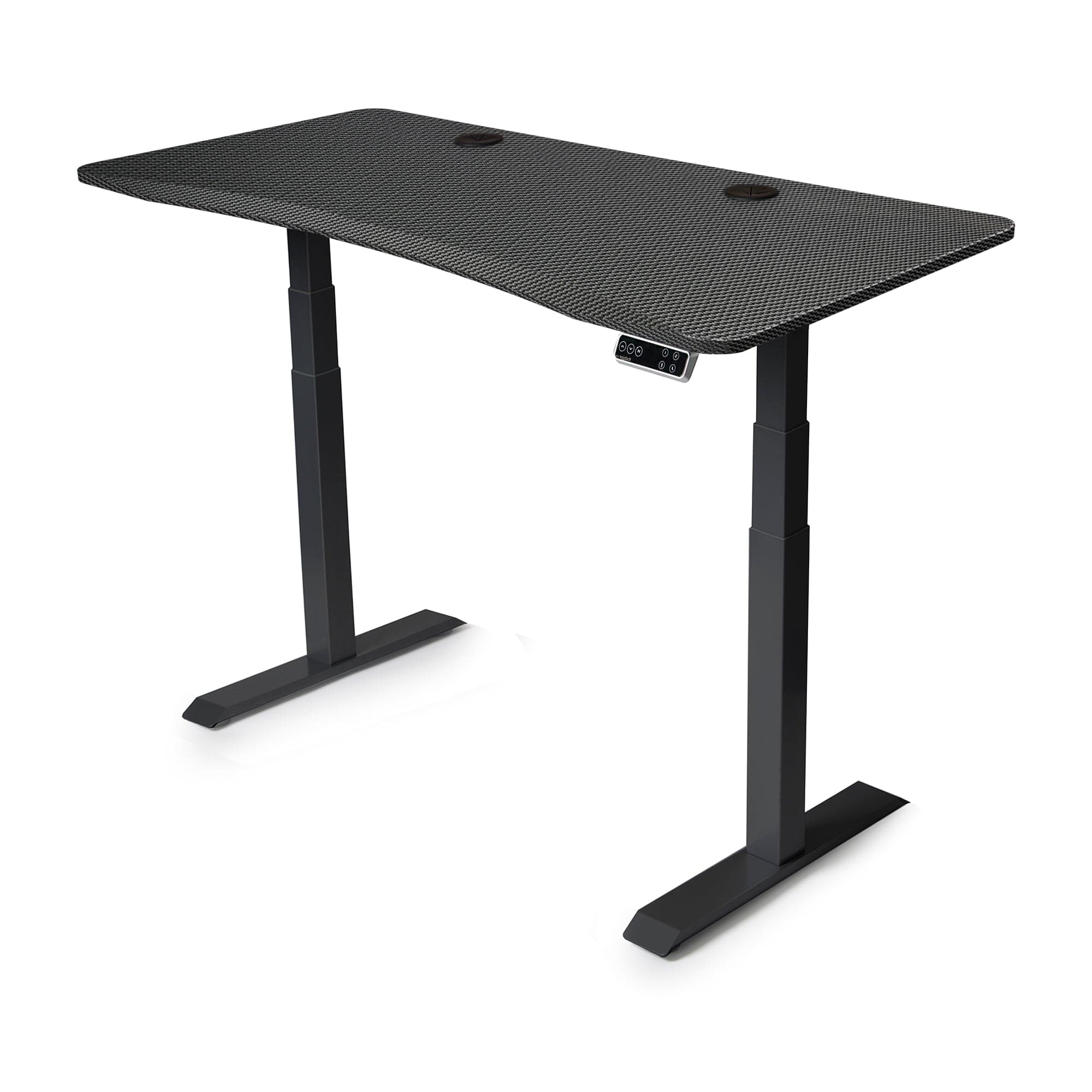 Mojo Gamer Pro: Sit-to-Stand Gaming Desk MojoDesk Gaming Desk Carbon Fiber / 58x27 / Black Base