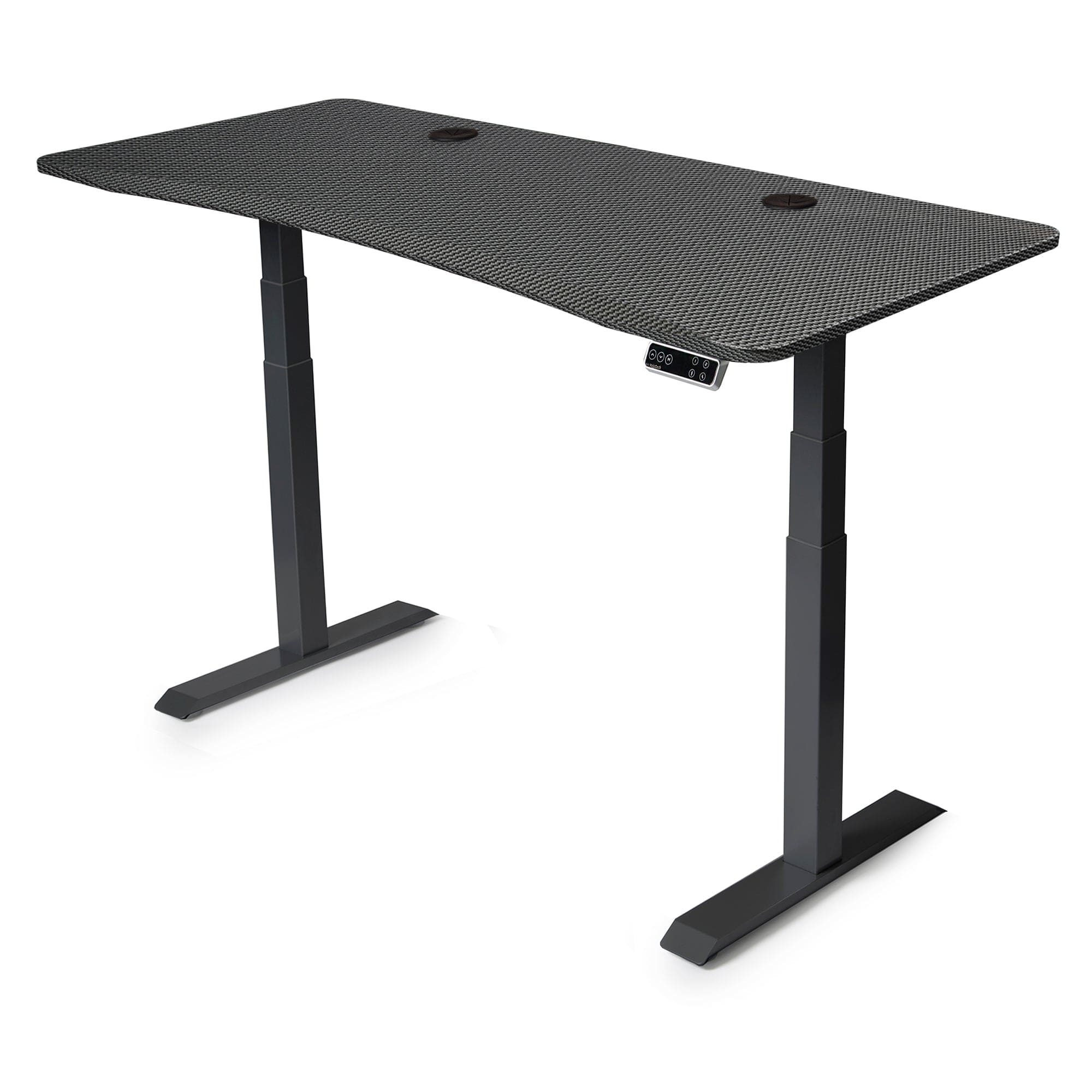 Mojo Gamer Pro: Sit-to-Stand Gaming Desk MojoDesk Gaming Desk Carbon Fiber / 70x29 / Black Base