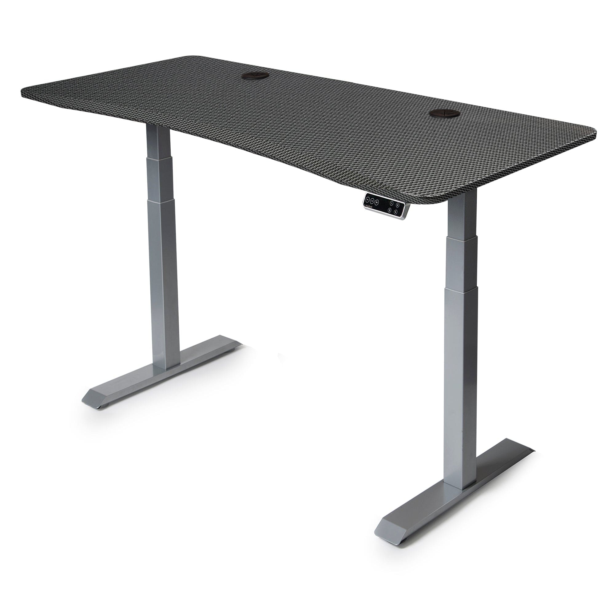 Mojo Gamer Pro: Sit-to-Stand Gaming Desk MojoDesk Gaming Desk Carbon Fiber / 70x29 / Gray Base