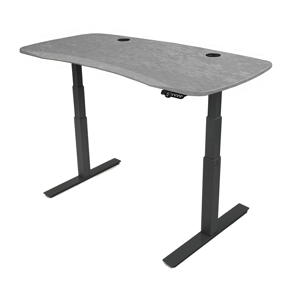 MojoDesk Organic Curve (CF) Non Epicor Mojo Organic Curve Sahara Stone / Black Base / 66x30