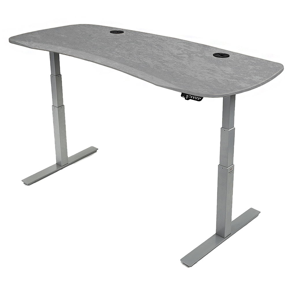 MojoDesk Organic Curve (CF) Non Epicor Mojo Organic Curve Sahara Stone / Gray Base / 78x30