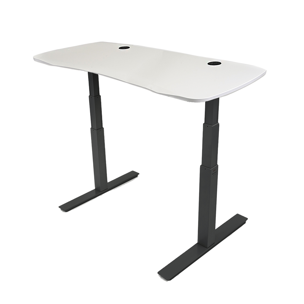 MojoDesk Organic Curve (CF) Non Epicor Mojo Organic Curve Classic White / Black Base / 54x30