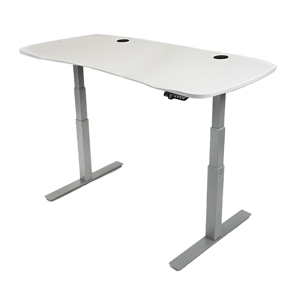 MojoDesk Organic Curve (CF) Non Epicor Mojo Organic Curve Classic White / Gray Base / 66x30