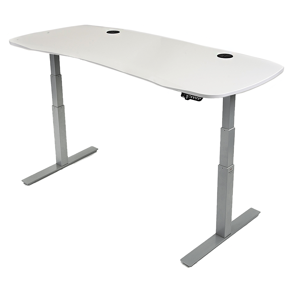 MojoDesk Organic Curve (CF) Non Epicor Mojo Organic Curve Classic White / Gray Base / 78x30