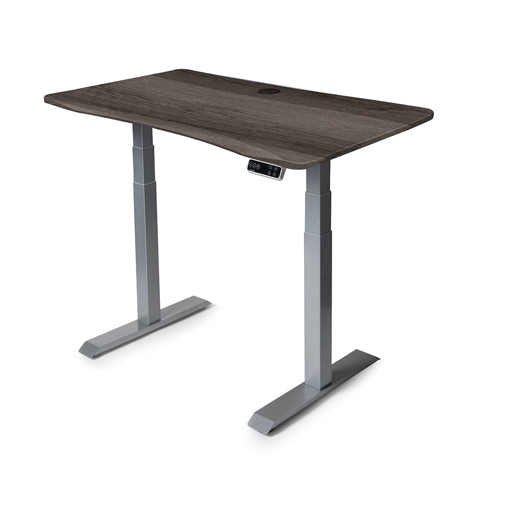 MojoDesk Bundle: Desk + 2 Accessories - Weathered Oak Non Epicor Standing Desk Bundle 45.5X27 / Gray Base / Weathered Oak