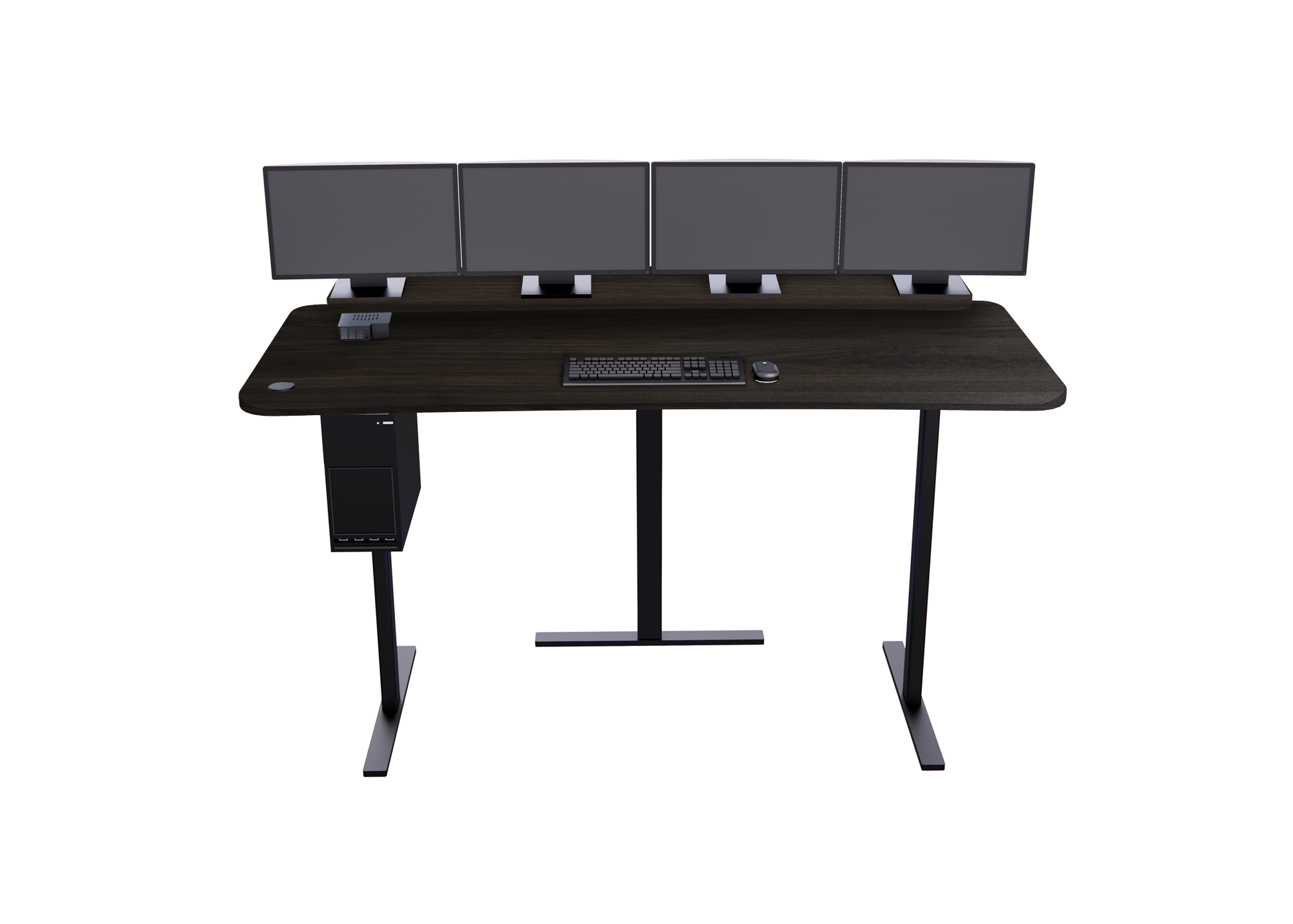 XM4: Imaging Desk - Straight, Single-Surface, Heads Up Display MojoDesk 84x36 / Columbia Walnut