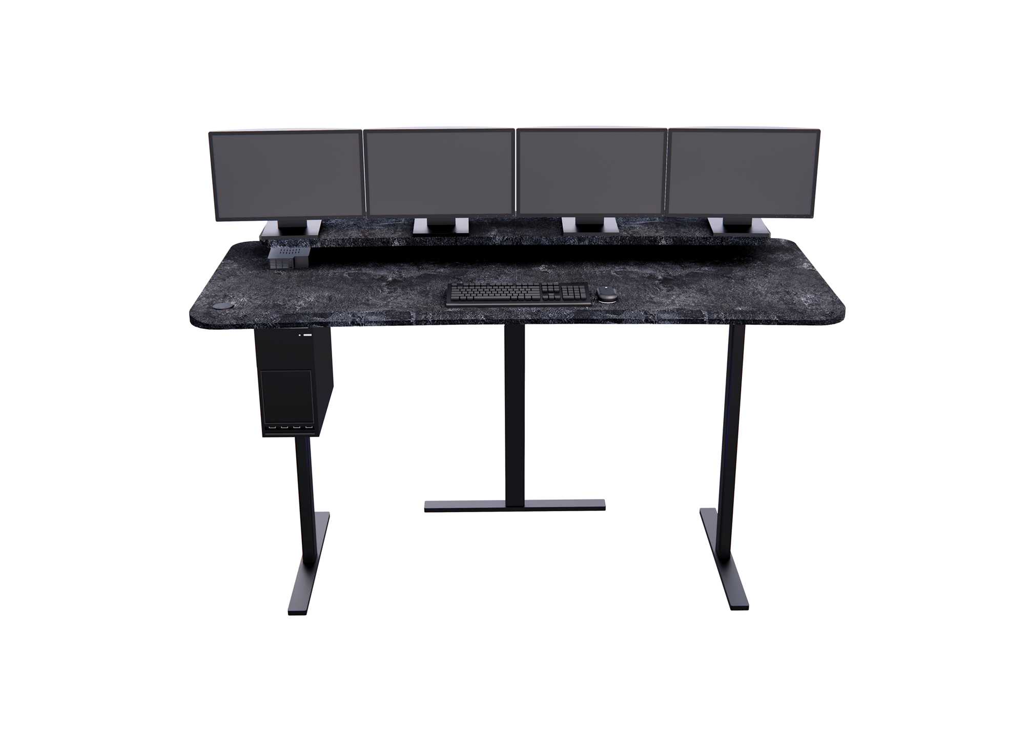 XM4: Imaging Desk - Straight, Single-Surface, Heads Up Display MojoDesk 84x36 / Rock Ash
