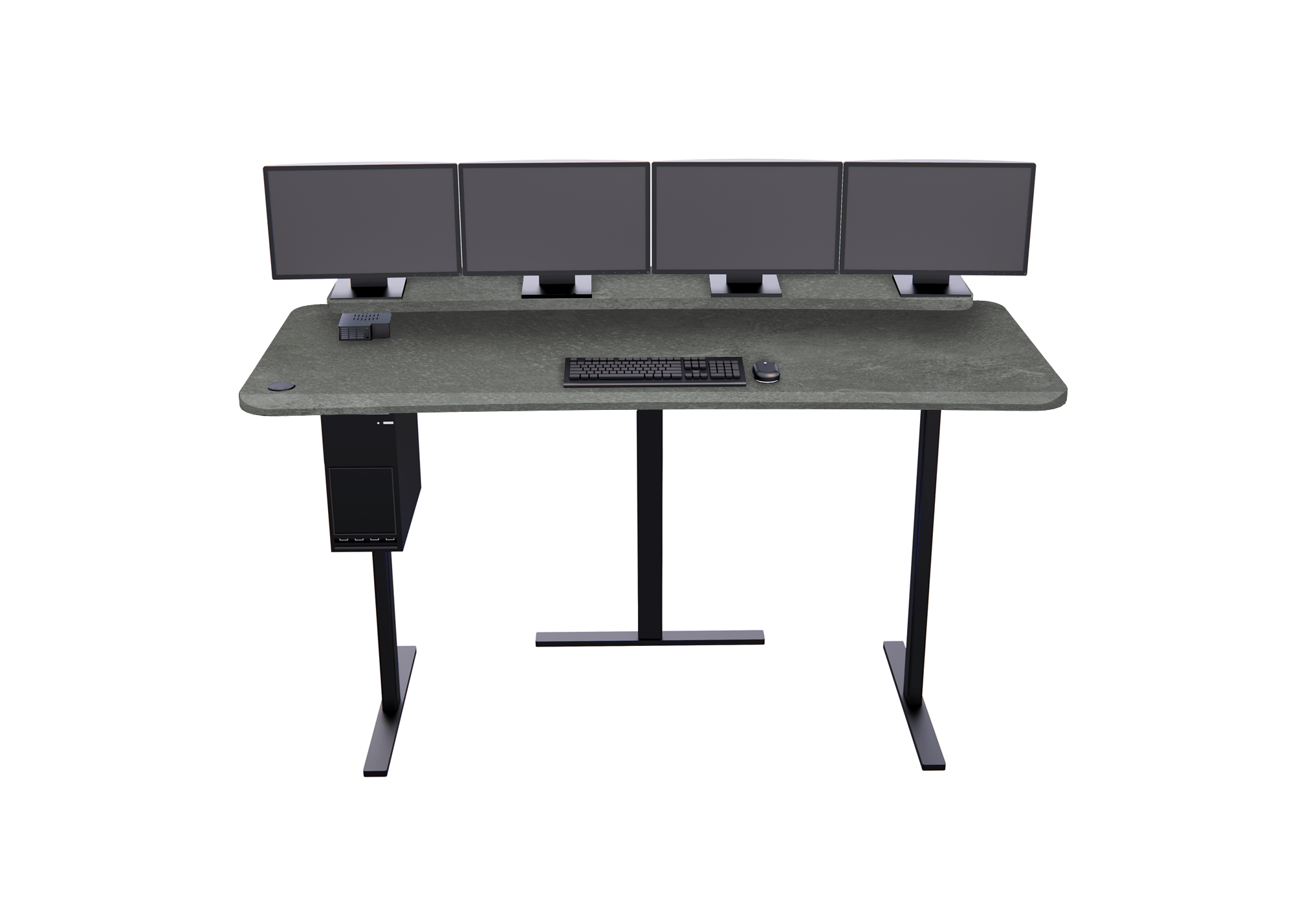 XM4: Imaging Desk - Straight, Single-Surface, Heads Up Display MojoDesk 84x36 / Rock Concrete