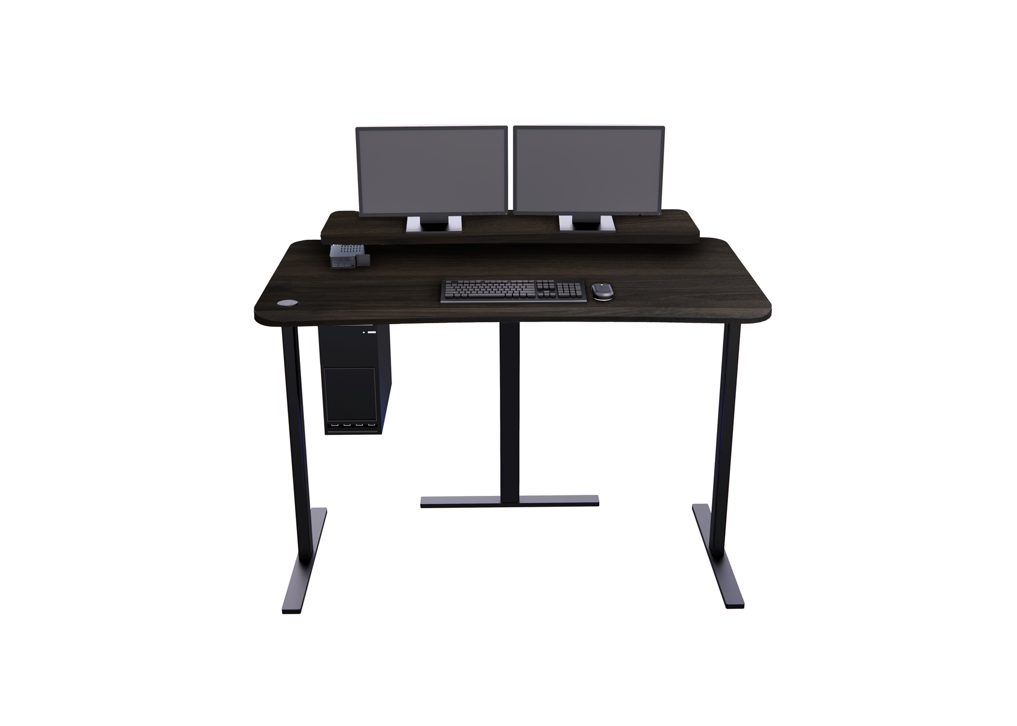 XM4: Imaging Desk - Straight, Single-Surface, Heads Up Display MojoDesk 66x36 / Columbia Walnut