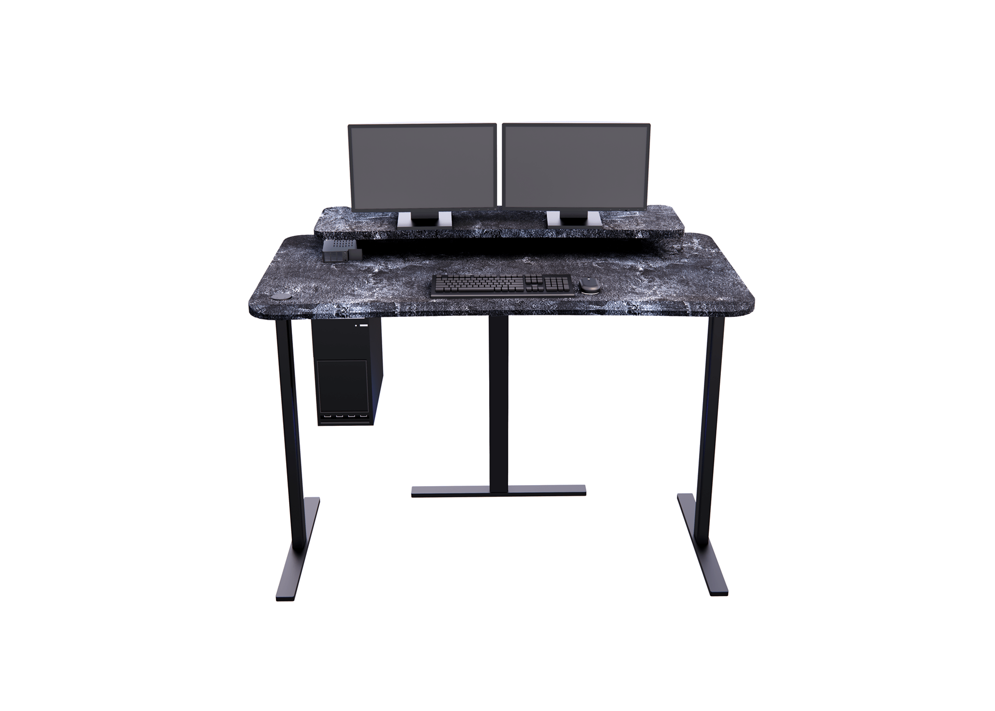 XM4: Imaging Desk - Straight, Single-Surface, Heads Up Display MojoDesk 66x36 / Rock Ash