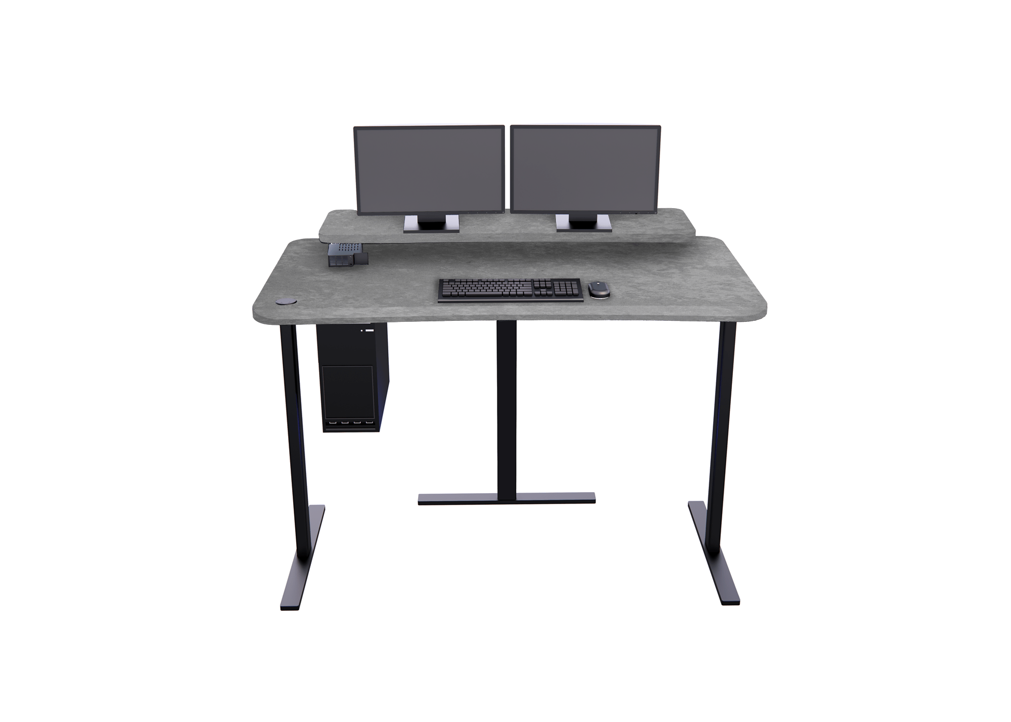 XM4: Imaging Desk - Straight, Single-Surface, Heads Up Display MojoDesk 66x36 / Sahara Stone