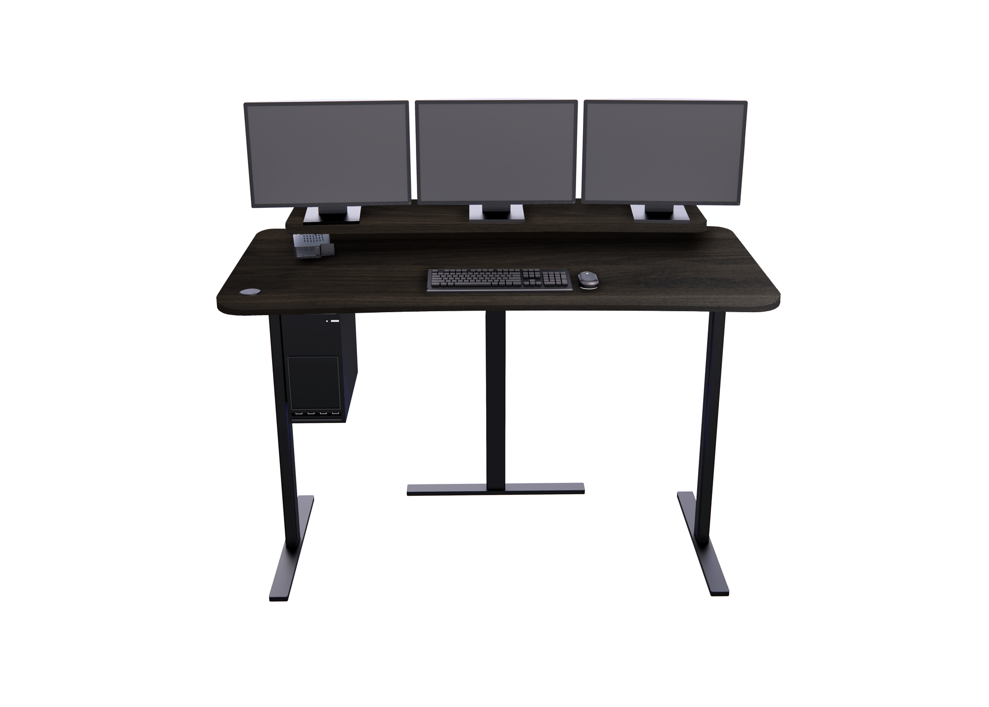 XM4: Imaging Desk - Straight, Single-Surface, Heads Up Display MojoDesk 72x36 / Columbia Walnut