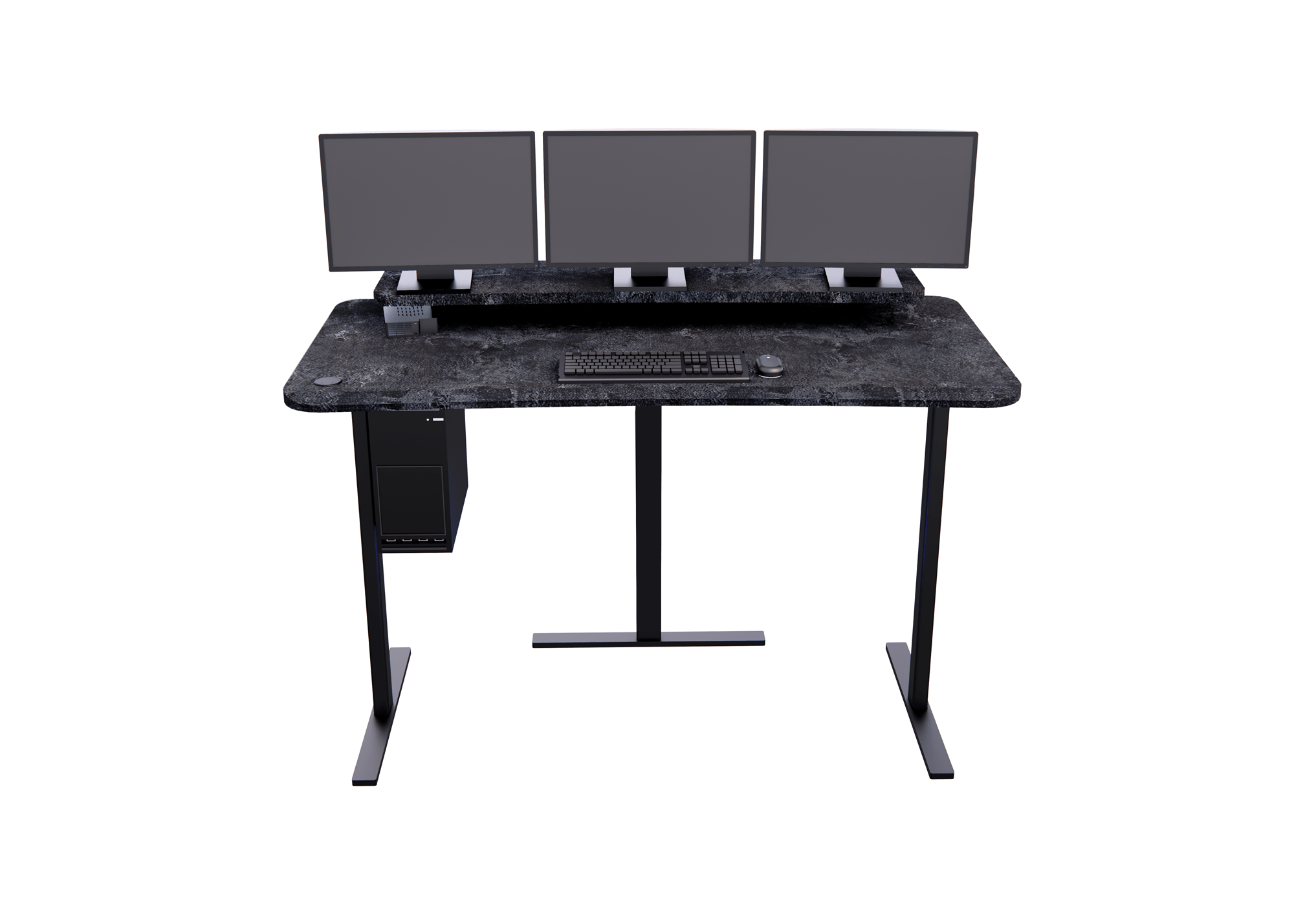 XM4: Imaging Desk - Straight, Single-Surface, Heads Up Display MojoDesk 72x36 / Rock Ash