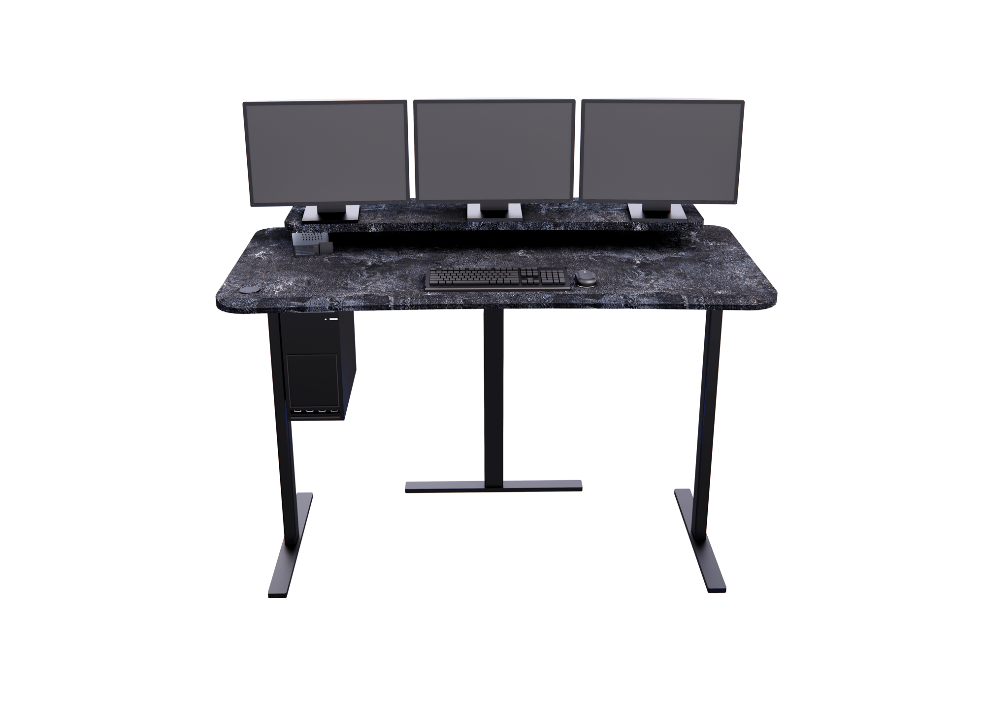 XM4: Imaging Desk - Straight, Single-Surface, Heads Up Display MojoDesk 72x36 / Rock Ash