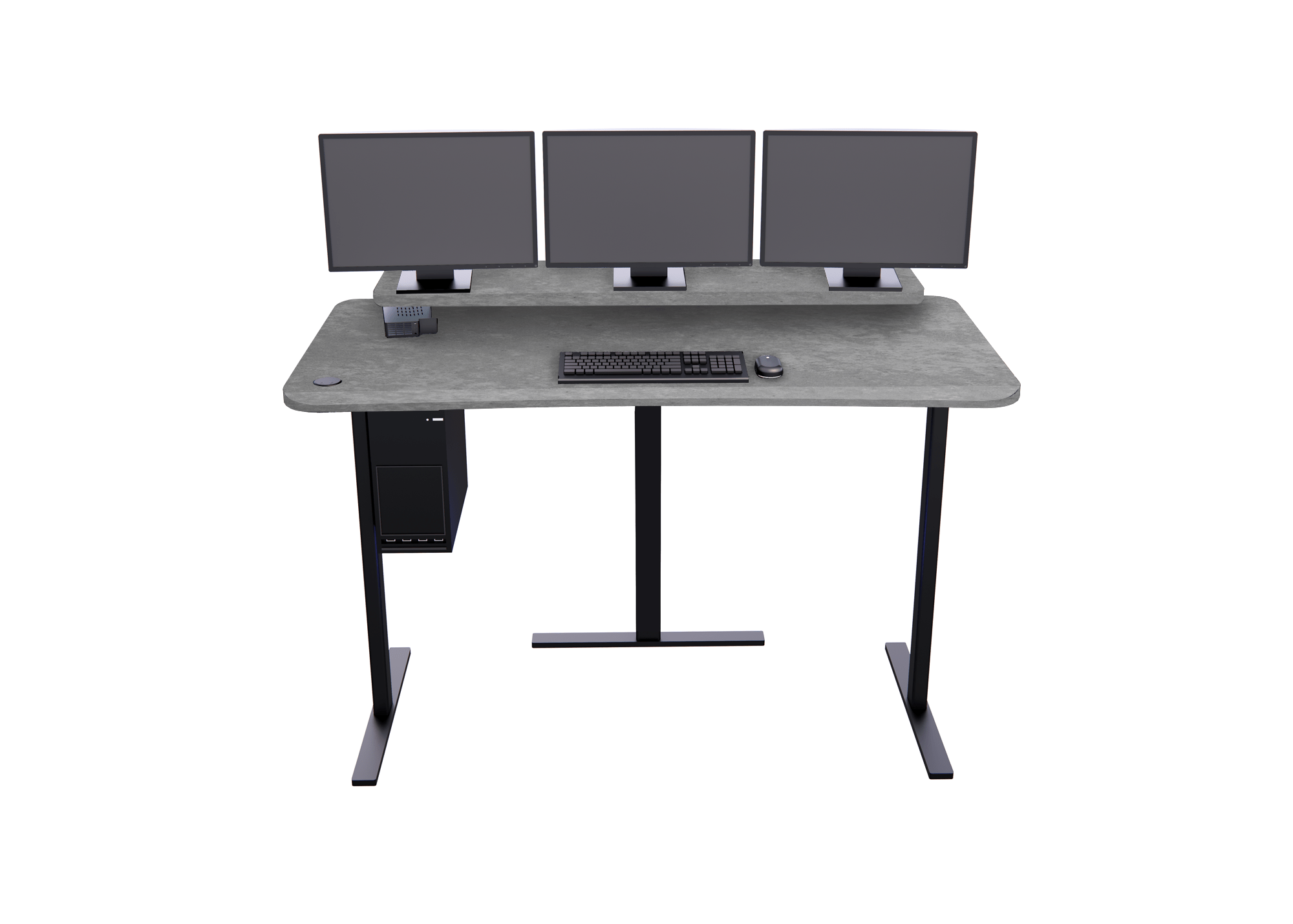 XM4: Imaging Desk - Straight, Single-Surface, Heads Up Display MojoDesk 72x36 / Sahara Stone