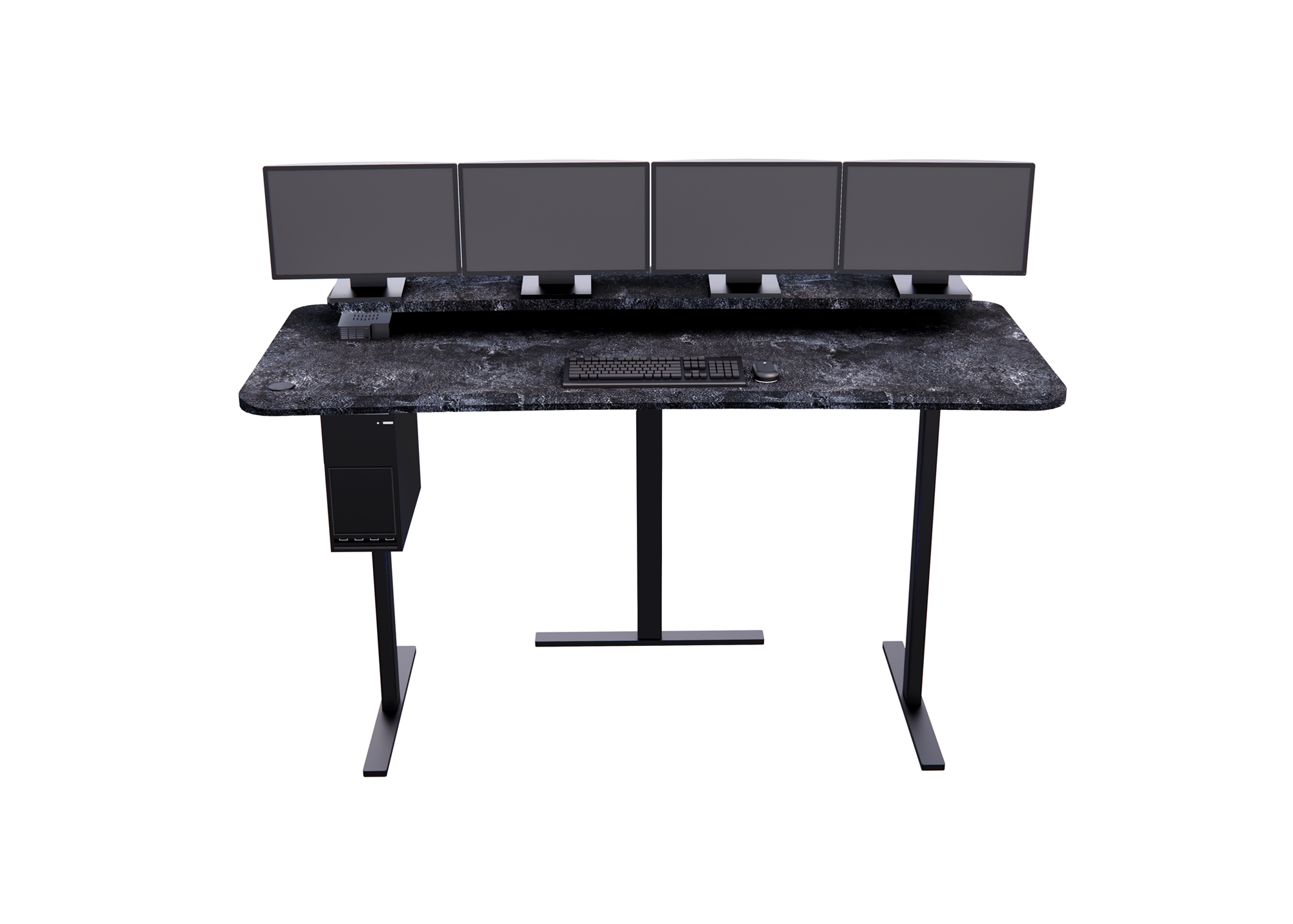 XM4: Imaging Desk - Straight, Single-Surface, Heads Up Display MojoDesk 84x36 / Rock Ash