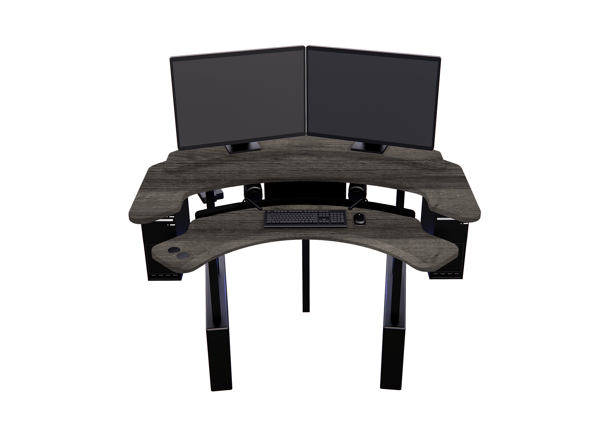 XM6-CURVED: Imaging Desk - Dual-Surface, RollerPlatform (No Arc) MojoDesk 72x72 / Cassis