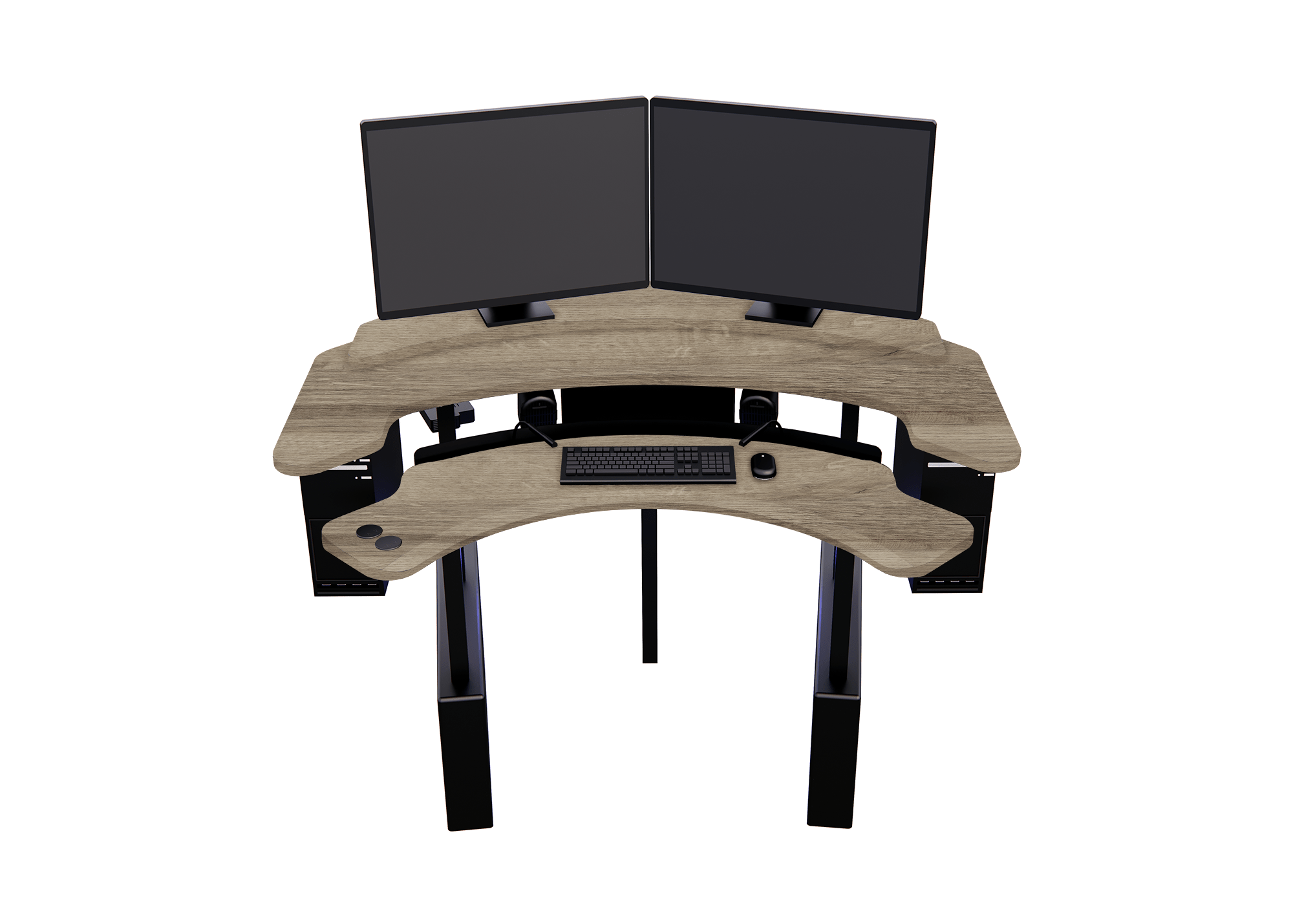XM6-CURVED: Imaging Desk - Dual-Surface, RollerPlatform (No Arc) MojoDesk 72x72 / Mistral