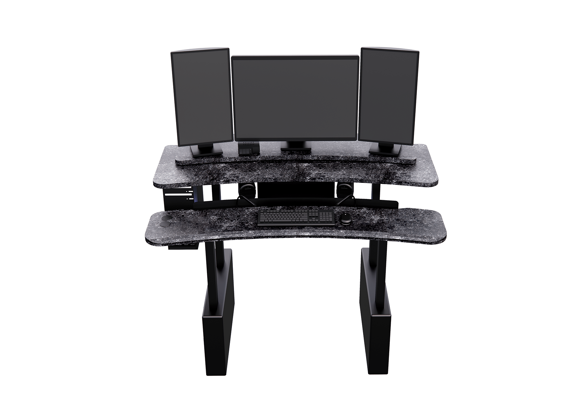 XM6-STRAIGHT: Imaging Desk - Dual-Surface, RollerPlatform (No Arc) MojoDesk 72x46 / Rock Ash