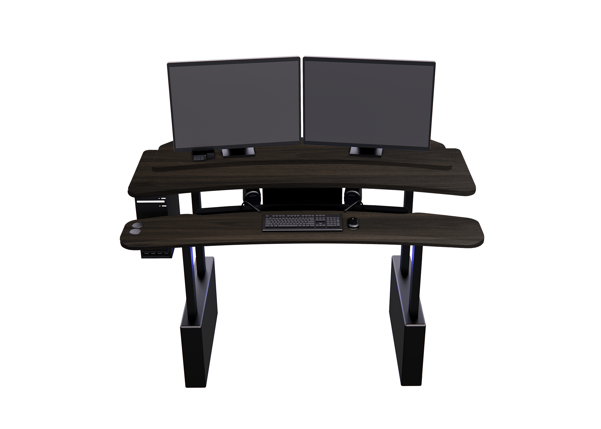 XM6-STRAIGHT: Imaging Desk - Dual-Surface, RollerPlatform (No Arc) MojoDesk 84x46 / Columbia Walnut