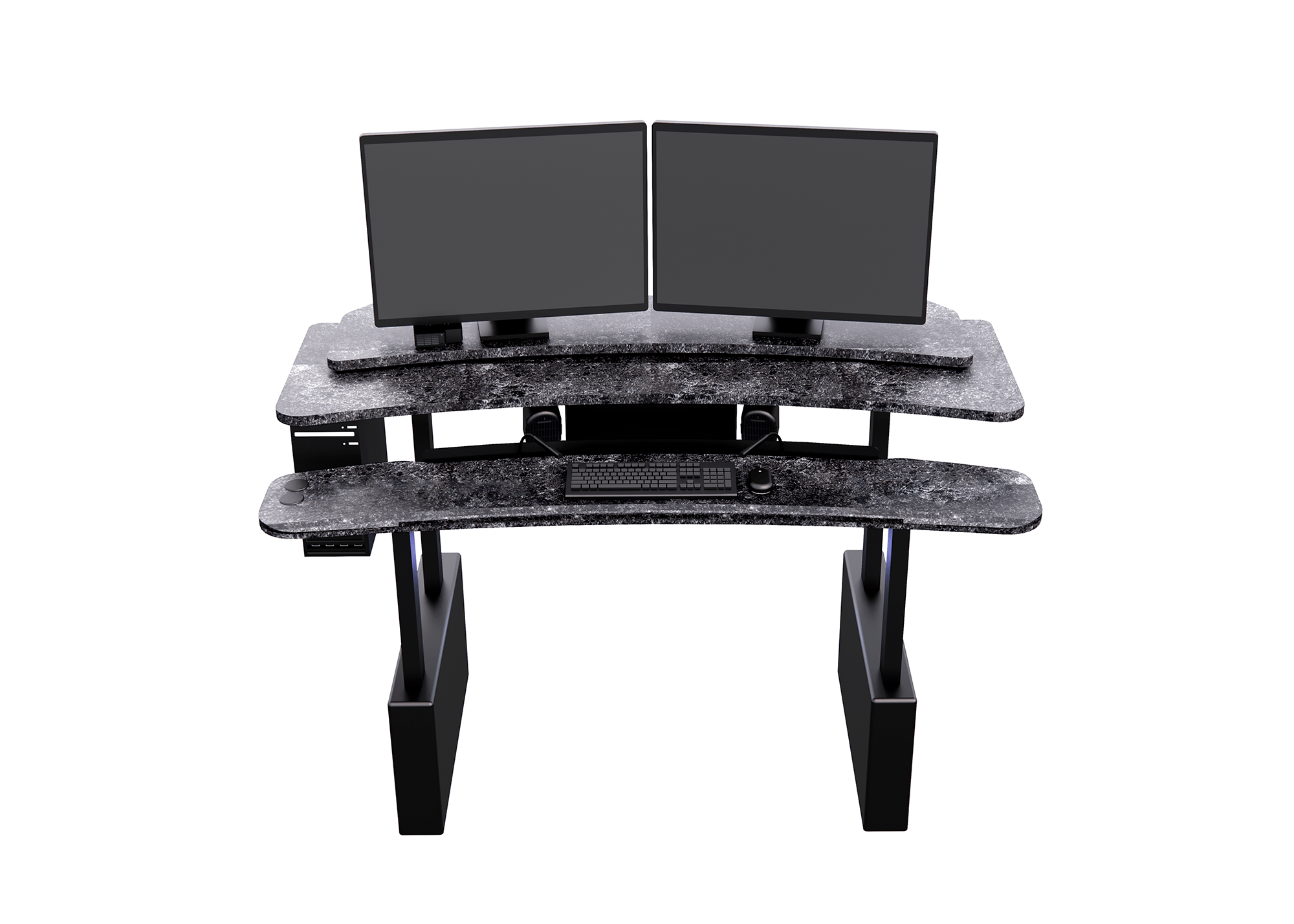 XM6-STRAIGHT: Imaging Desk - Dual-Surface, RollerPlatform (No Arc) MojoDesk 84x46 / Rock Ash