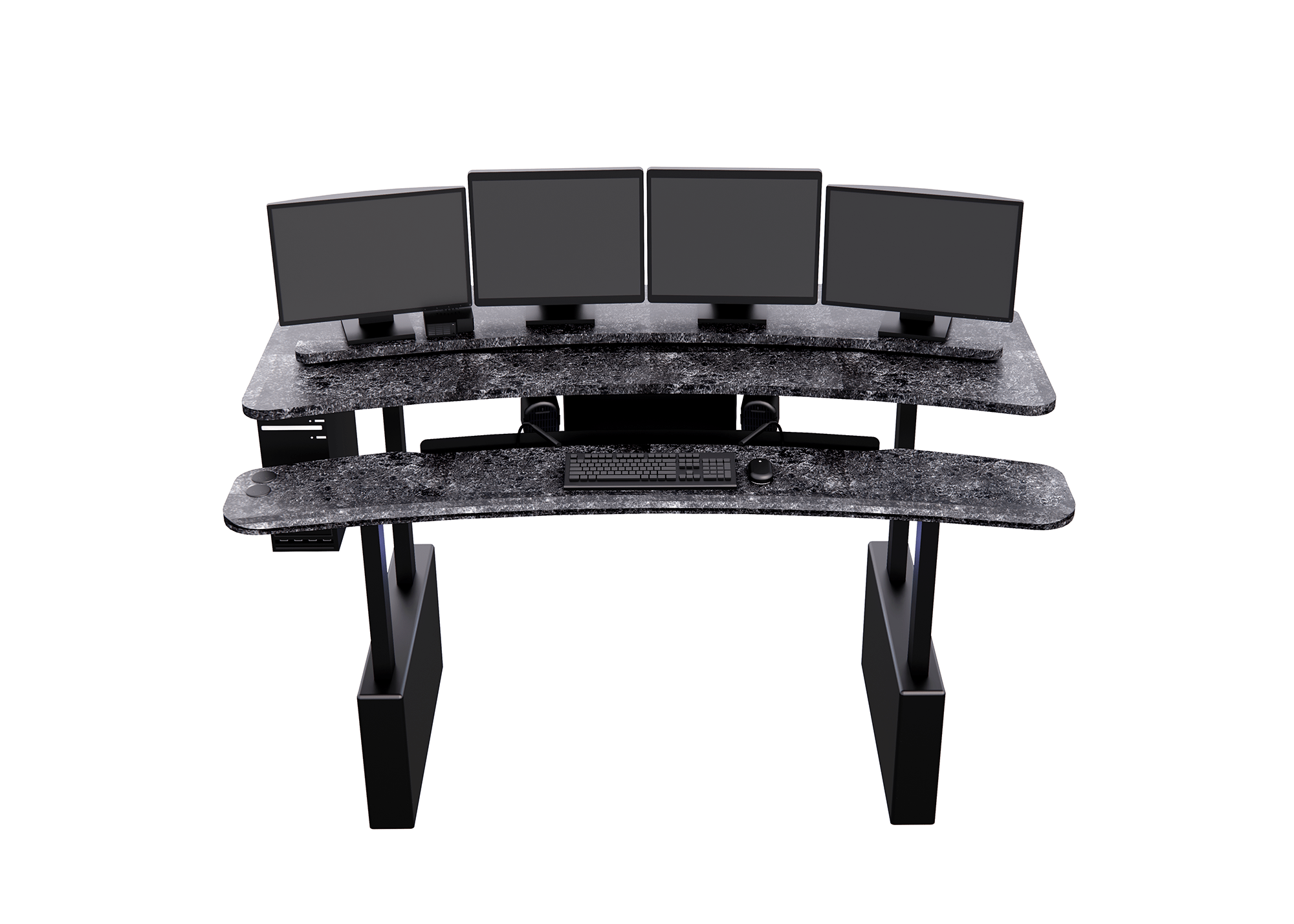 XM6-STRAIGHT: Imaging Desk - Dual-Surface, RollerPlatform (No Arc) MojoDesk 90x46 / Rock Ash