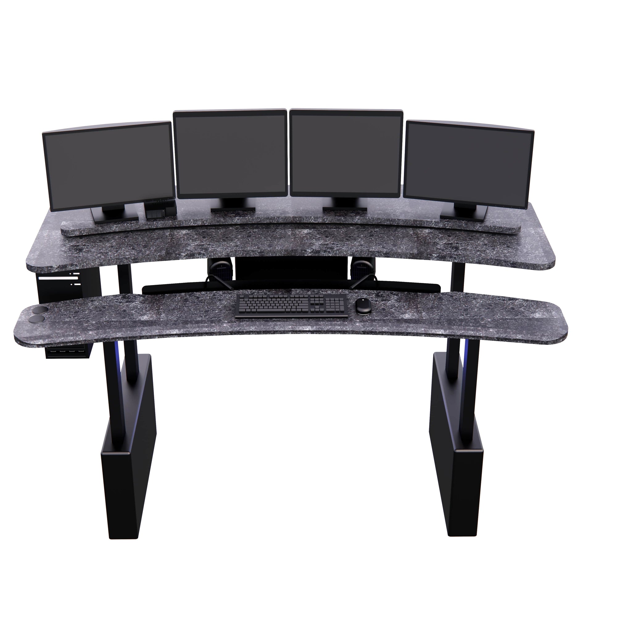 XM6-S Radiology Desk - Straight, Dual Surface MojoDesk 90x46 / Rock Ash
