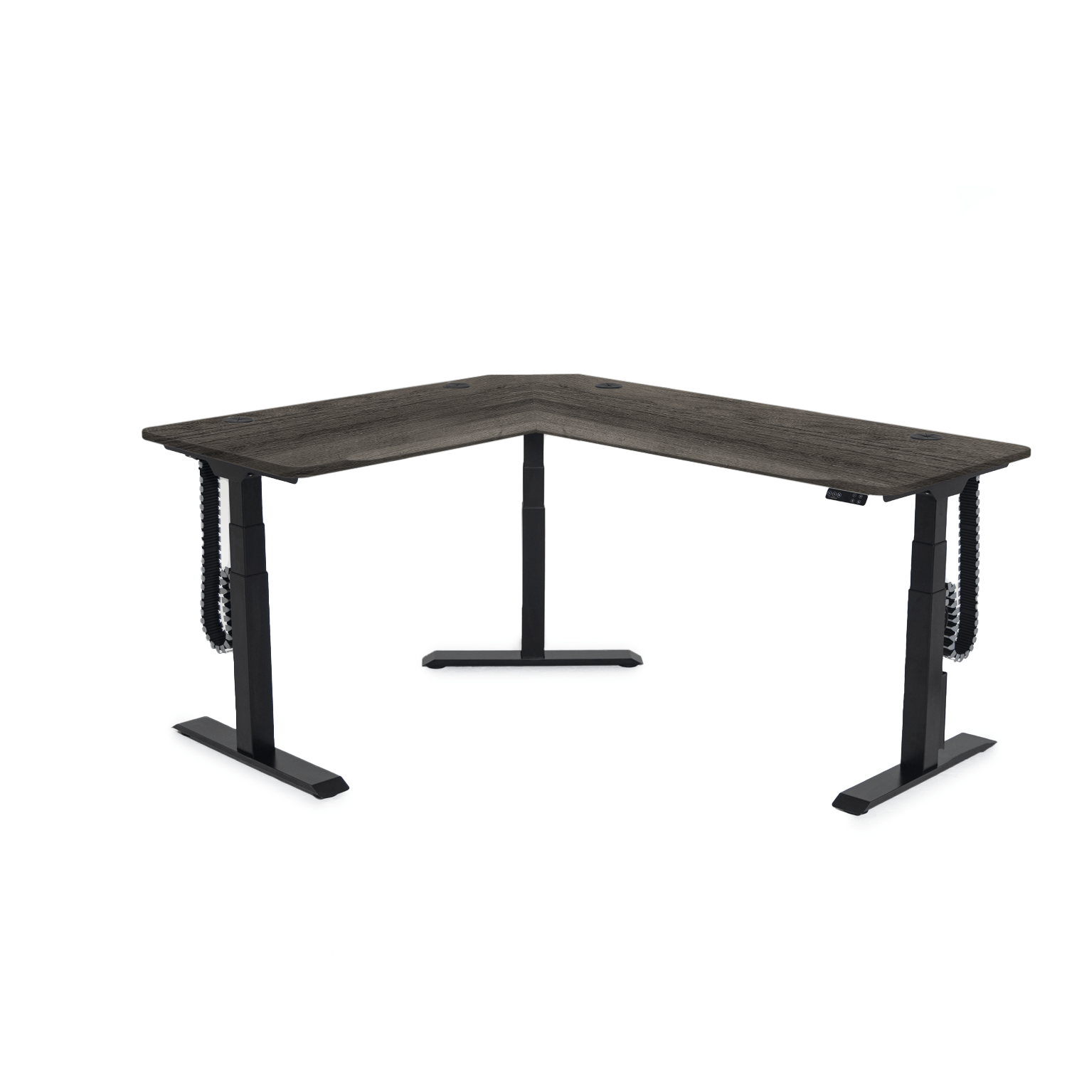 MojoDesk 3 Leg Corner MojoDesk MojoDesk 3 Leg Corner 60L X 72R / Weathered Oak