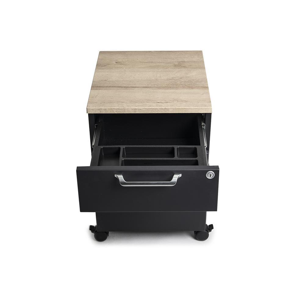 Mojo WorkSpace: Desk + Preassembled Mobile Cabinet Non Epicor Standing Desk Bundle