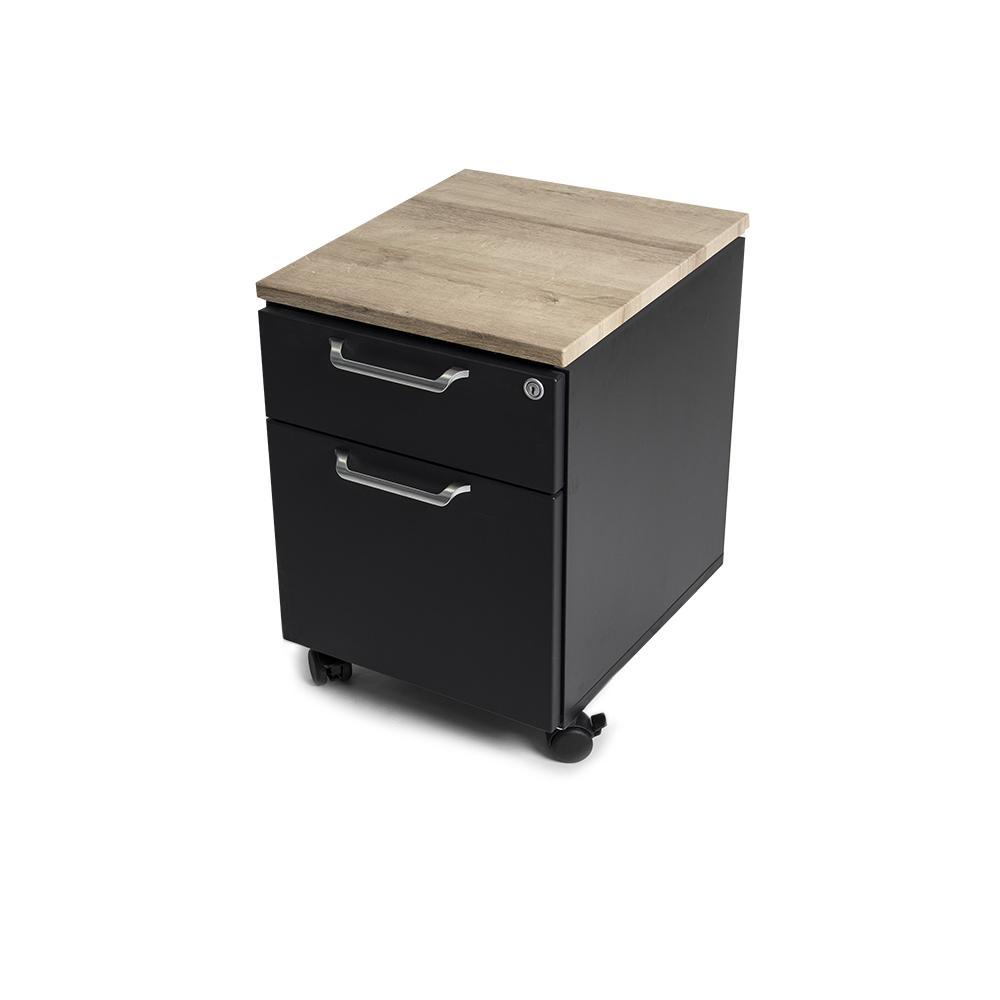 Mojo WorkSpace: Desk + Preassembled Mobile Cabinet Non Epicor Standing Desk Bundle