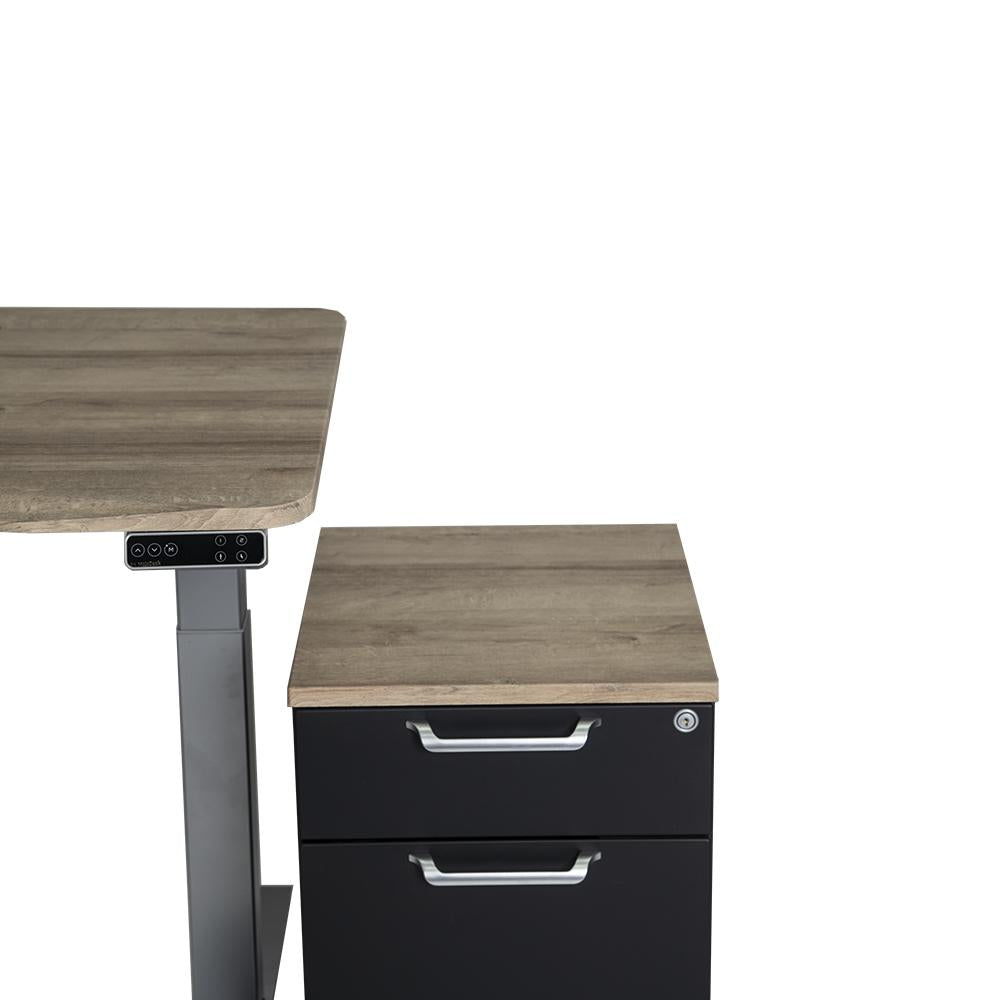 Mojo WorkSpace: Desk + Preassembled Mobile Cabinet Non Epicor Standing Desk Bundle
